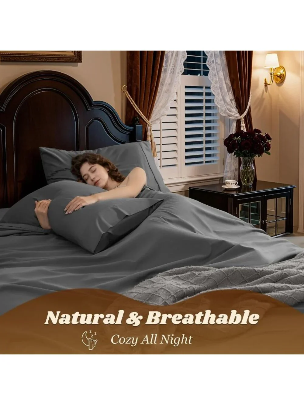 Luxurious 100% Egyptian Cotton Full Sheets Set, 16